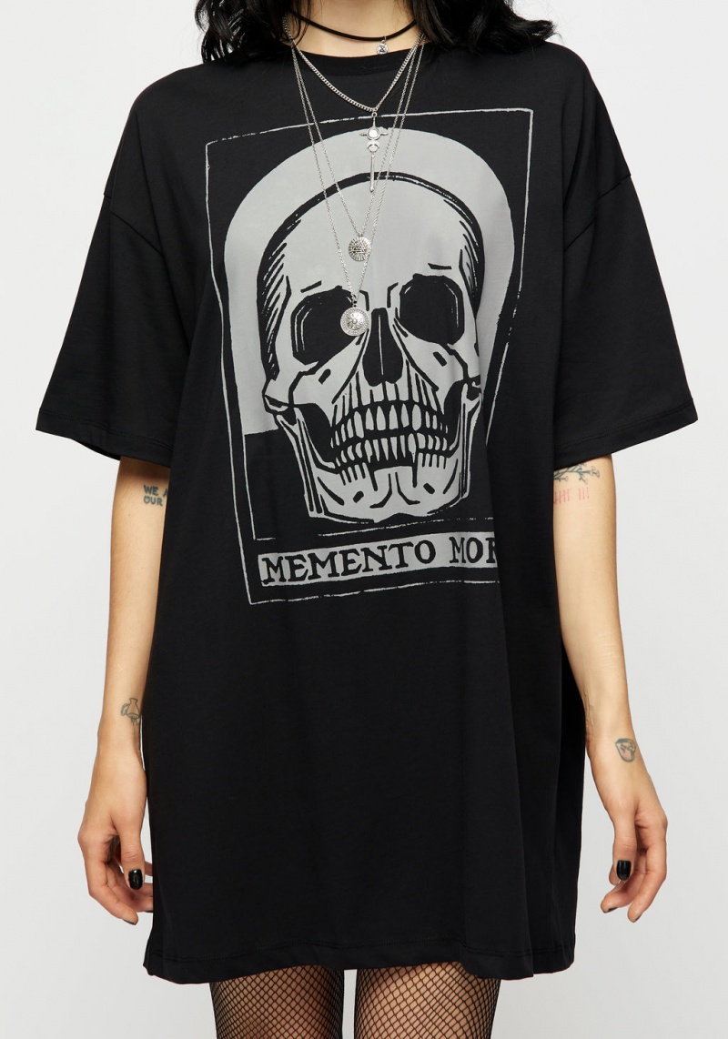 Disturbia Memento Mori Tee Šaty | JL6248913