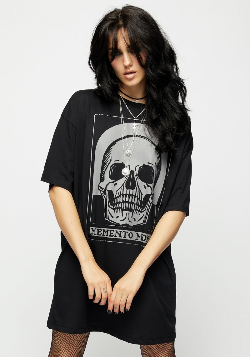 Disturbia Memento Mori Tee Šaty | JL6248913