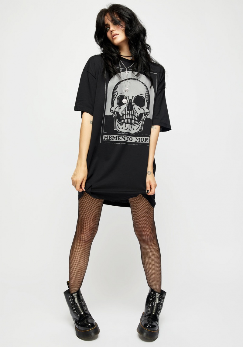 Disturbia Memento Mori Tee Šaty | JL6248913