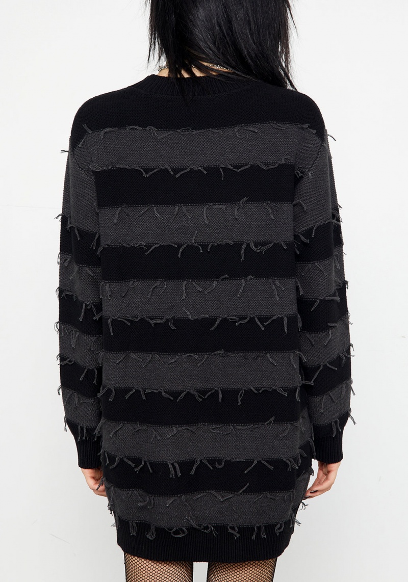 Disturbia Nancy Stripe Oversized Jumper | HK9076314