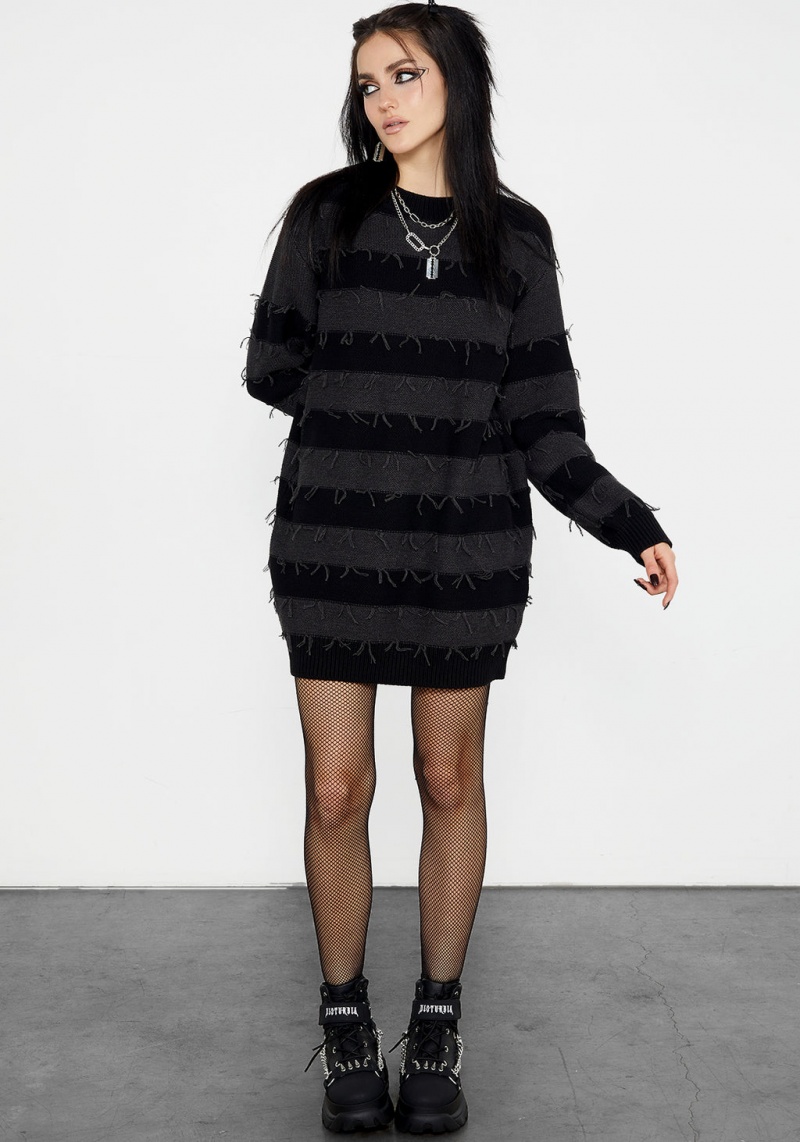 Disturbia Nancy Stripe Oversized Jumper | HK9076314