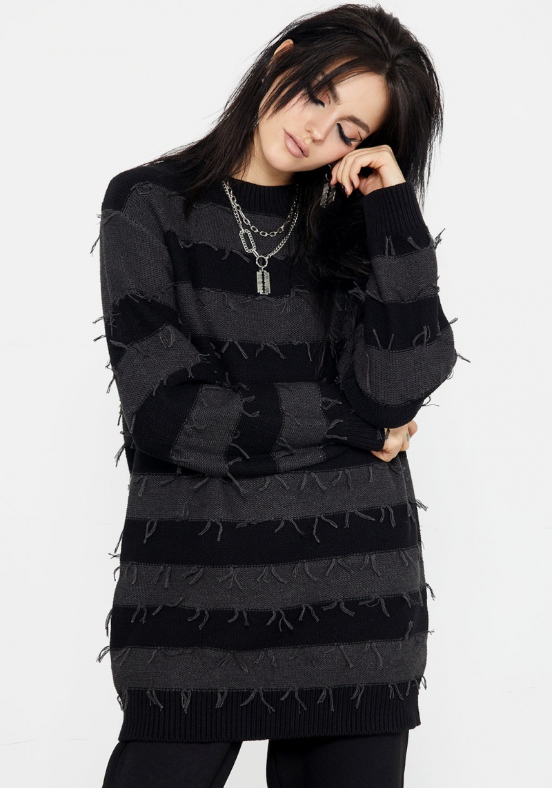 Disturbia Nancy Stripe Oversized Jumper | HK9076314