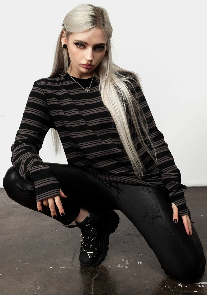 Disturbia Nevermind Long Sleeve T-Shirt | SK0894536