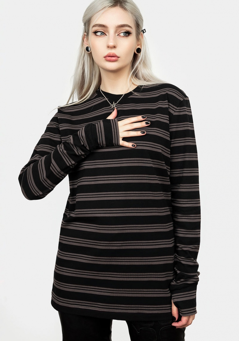 Disturbia Nevermind Long Sleeve T-Shirt | SK0894536