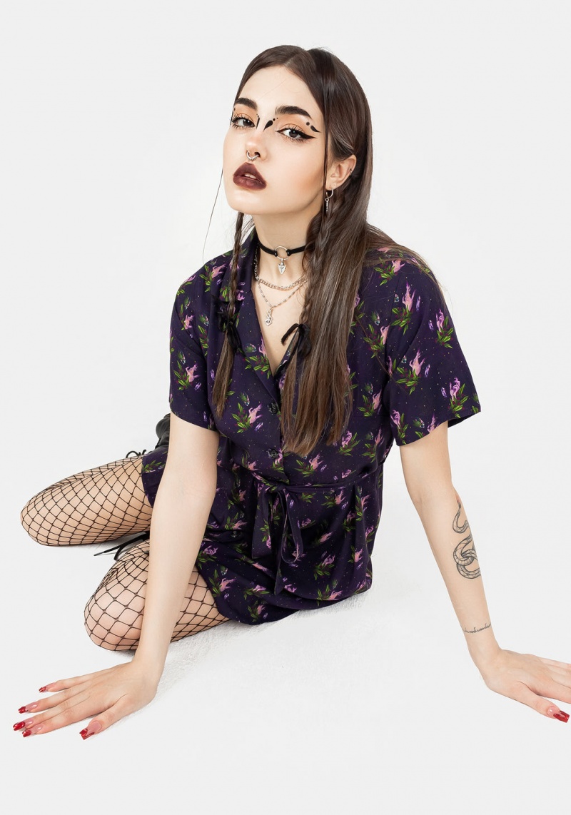 Disturbia Petra Mini Shirt Šaty | EC8650392