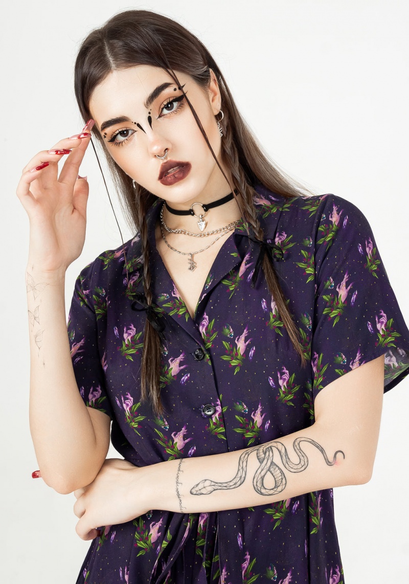 Disturbia Petra Mini Shirt Šaty | EC8650392