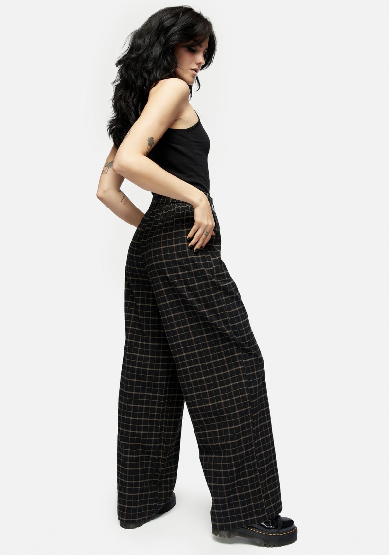 Disturbia Ransom Tie Pasem Check Trousers | IO8723045