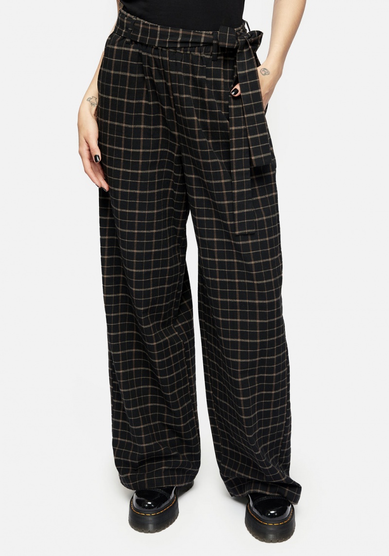 Disturbia Ransom Tie Pasem Check Trousers | IO8723045