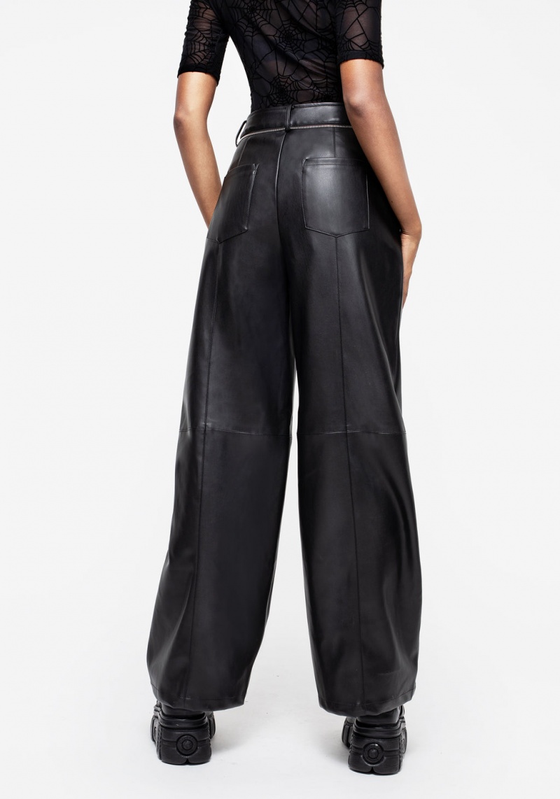 Disturbia Rapture Na Zip Læder Trousers | YX4268531