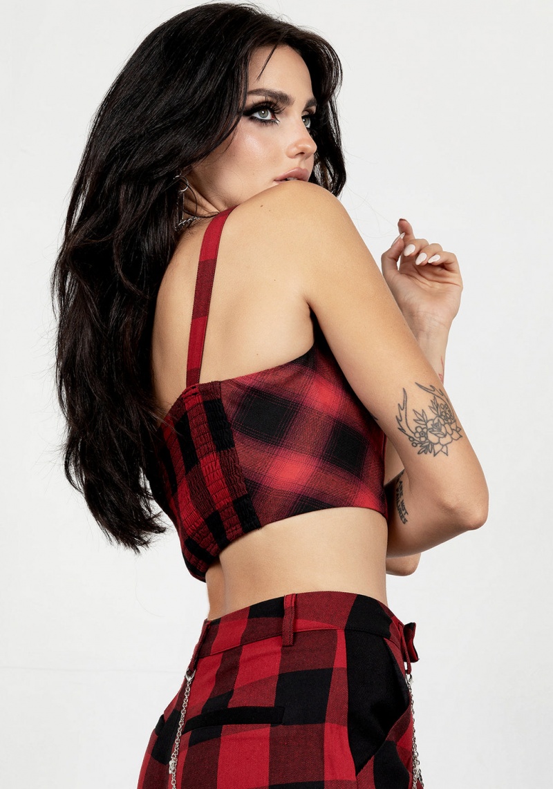 Disturbia Sh!t Show Plaid Bralet | ZK6984721