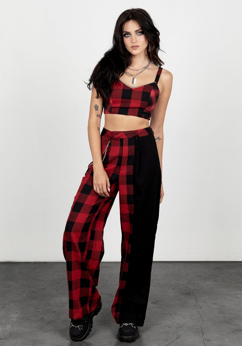 Disturbia Sh!t Show Plaid Bralet | ZK6984721