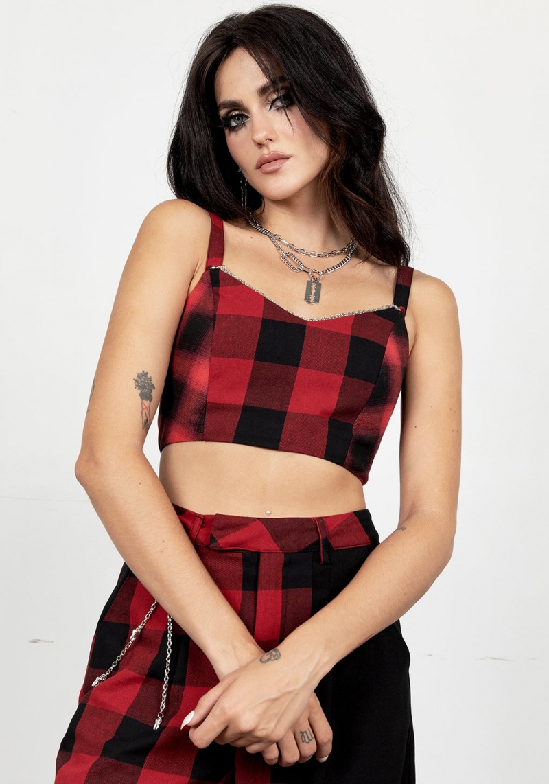 Disturbia Sh!t Show Plaid Bralet | ZK6984721