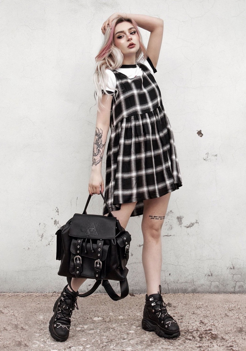 Disturbia Singles Plaid Šaty | LC2690815