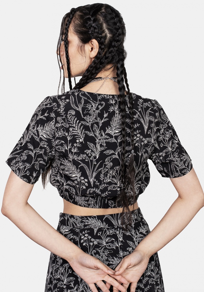 Disturbia Siofra Krajkové Up Crop Top | NB3890467