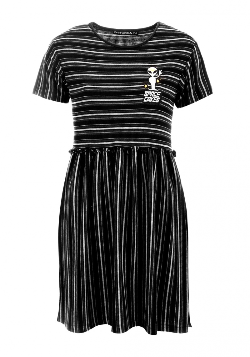 Disturbia Space Cakes Stripe Mini Šaty | BN6971834