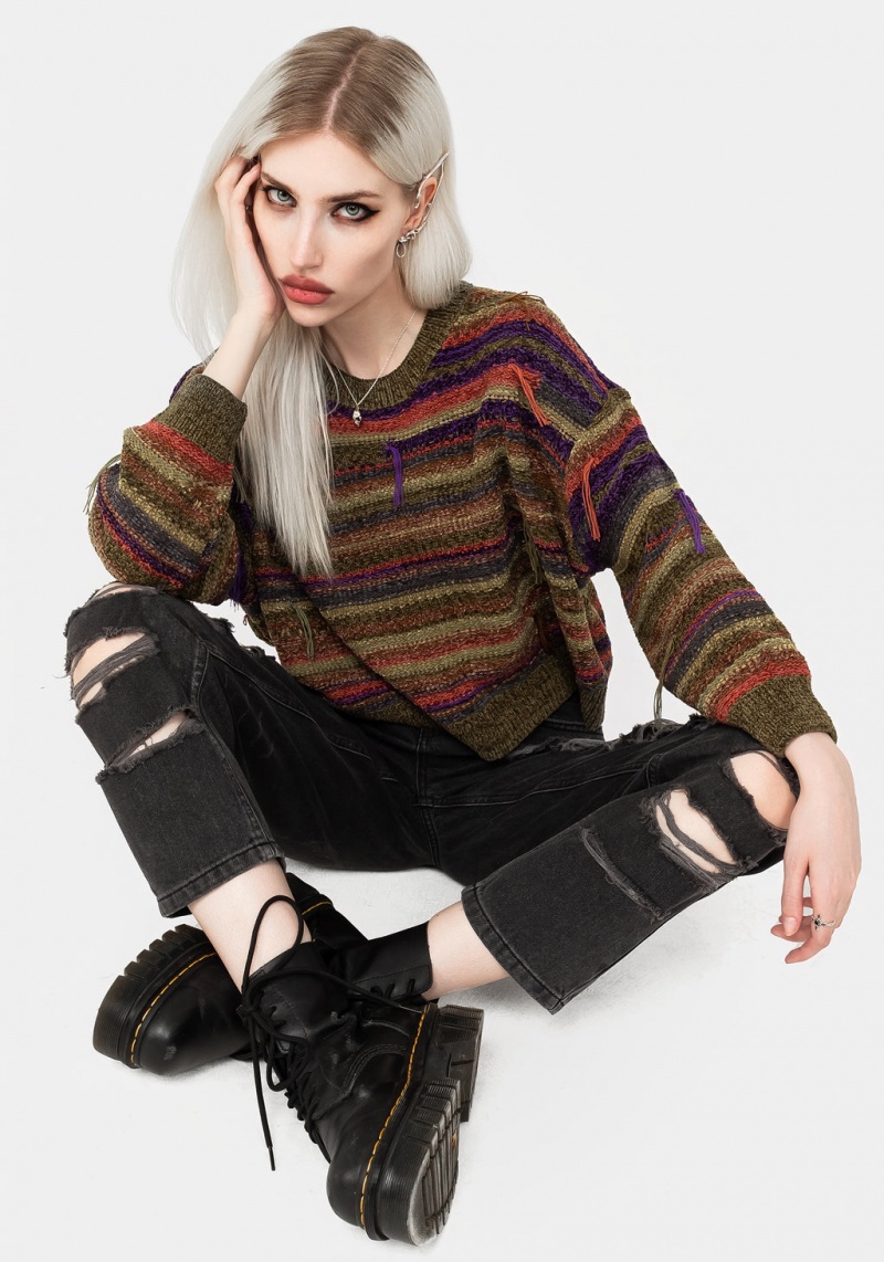 Disturbia Sundew Pruhovaný Chenille Jumper | DH2674983