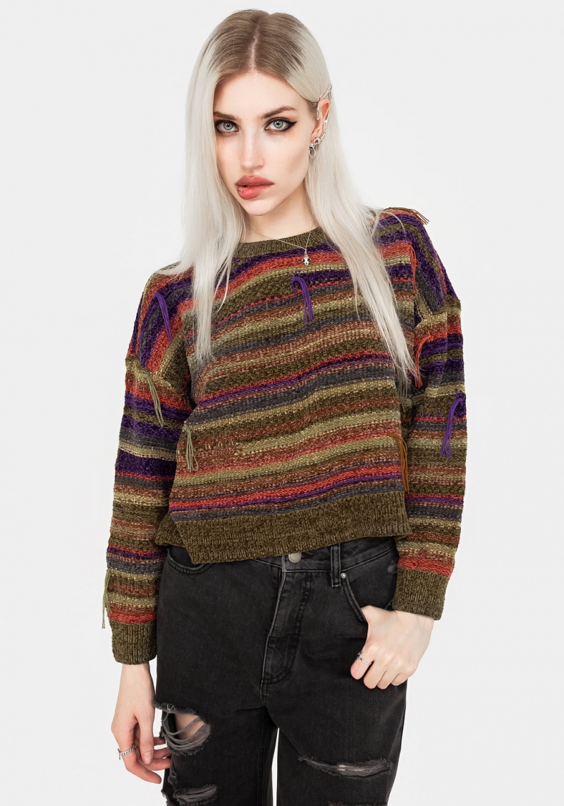 Disturbia Sundew Pruhovaný Chenille Jumper | RP3417209