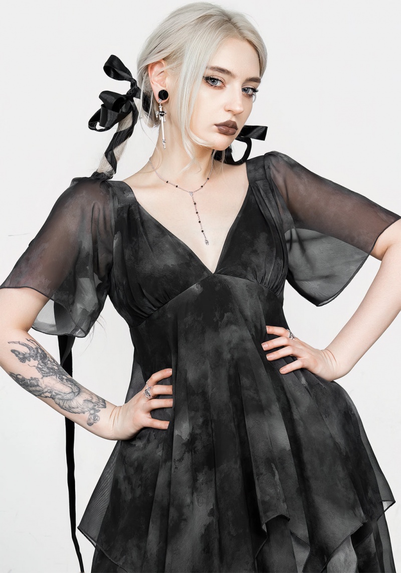 Disturbia Tempest Layered Midi Šaty | IY5143679