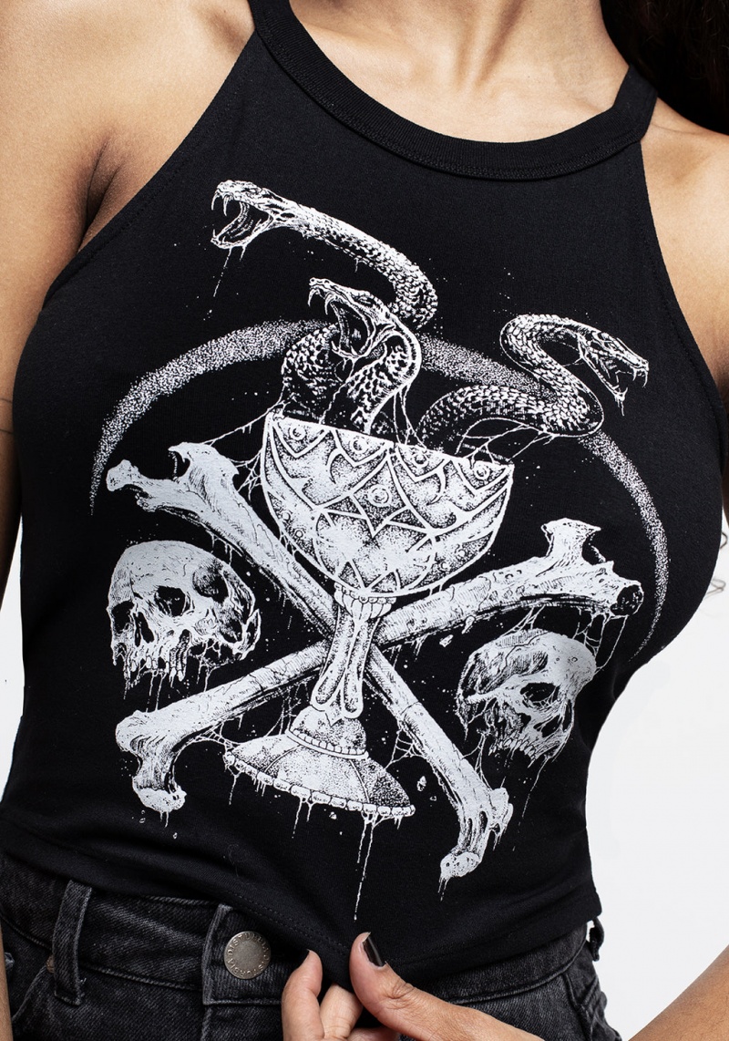 Disturbia Temptation Snakes Racer Back Vest | TL5082974