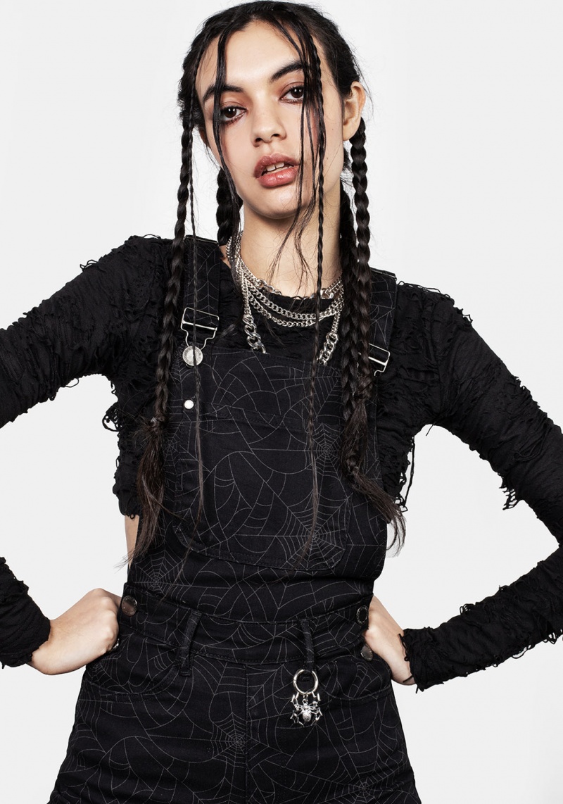 Disturbia Venom Mom Dungarees | TI1390578