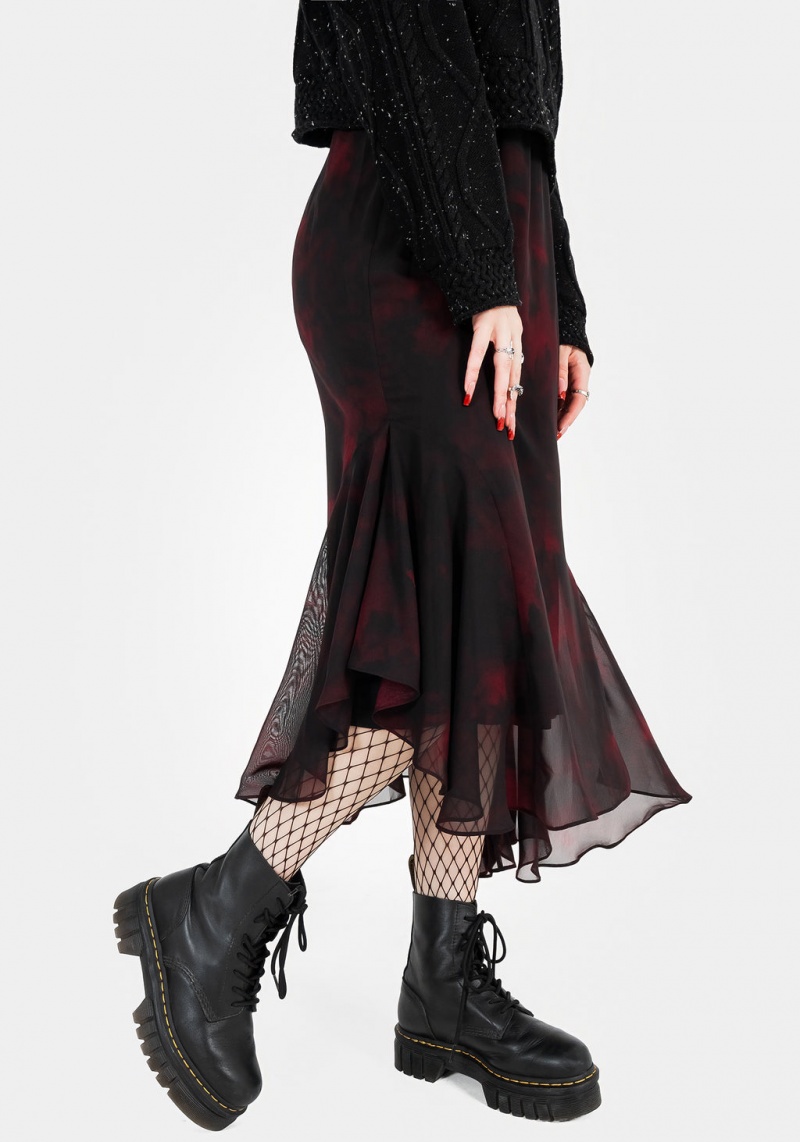 Disturbia Vesta Chiffon Handkerchief Hem Midaxi Skirt | WV2734895