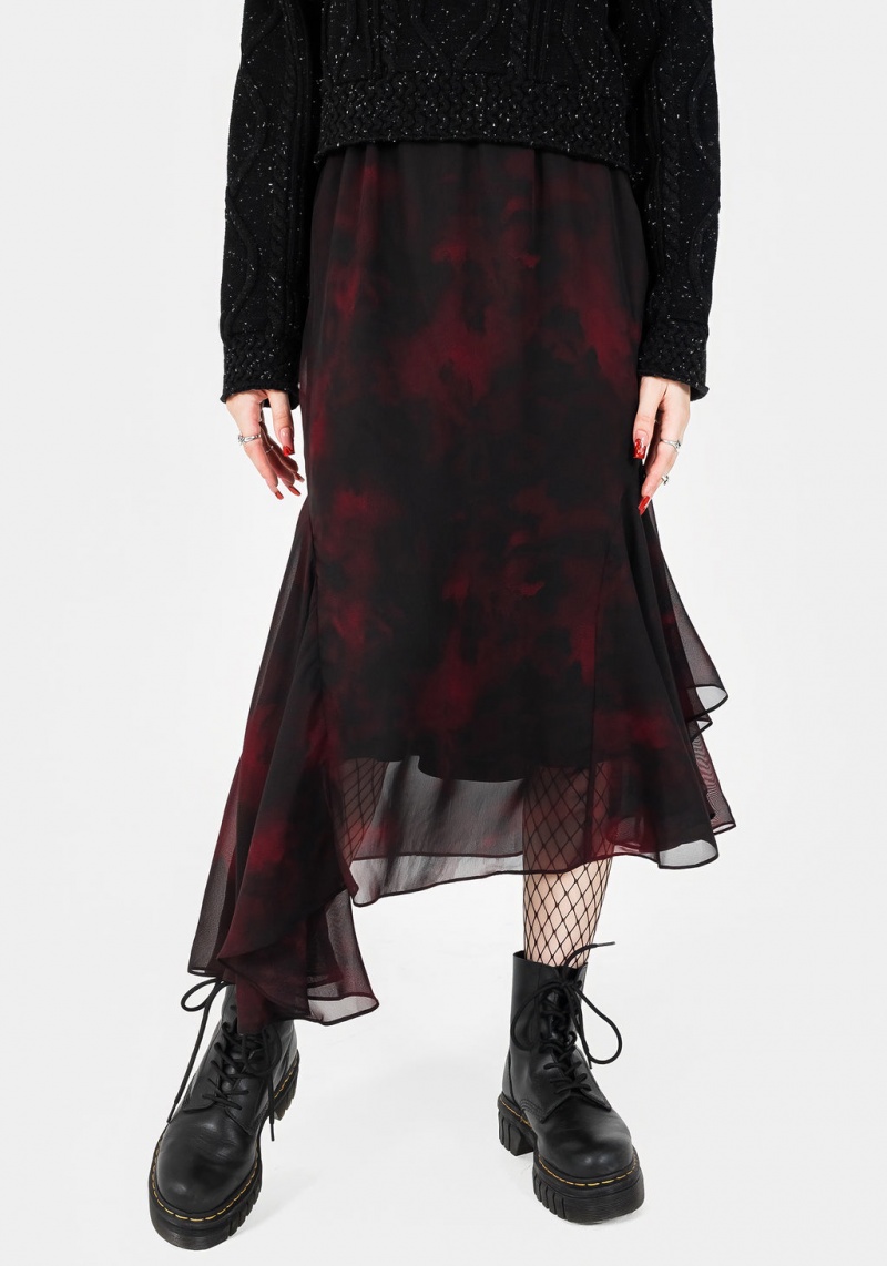 Disturbia Vesta Chiffon Handkerchief Hem Midaxi Skirt | WV2734895