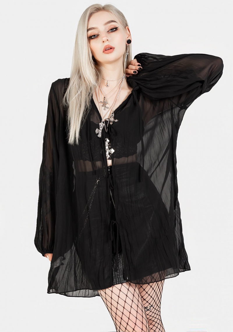 Disturbia Villain Textured Blouse | YX0217985