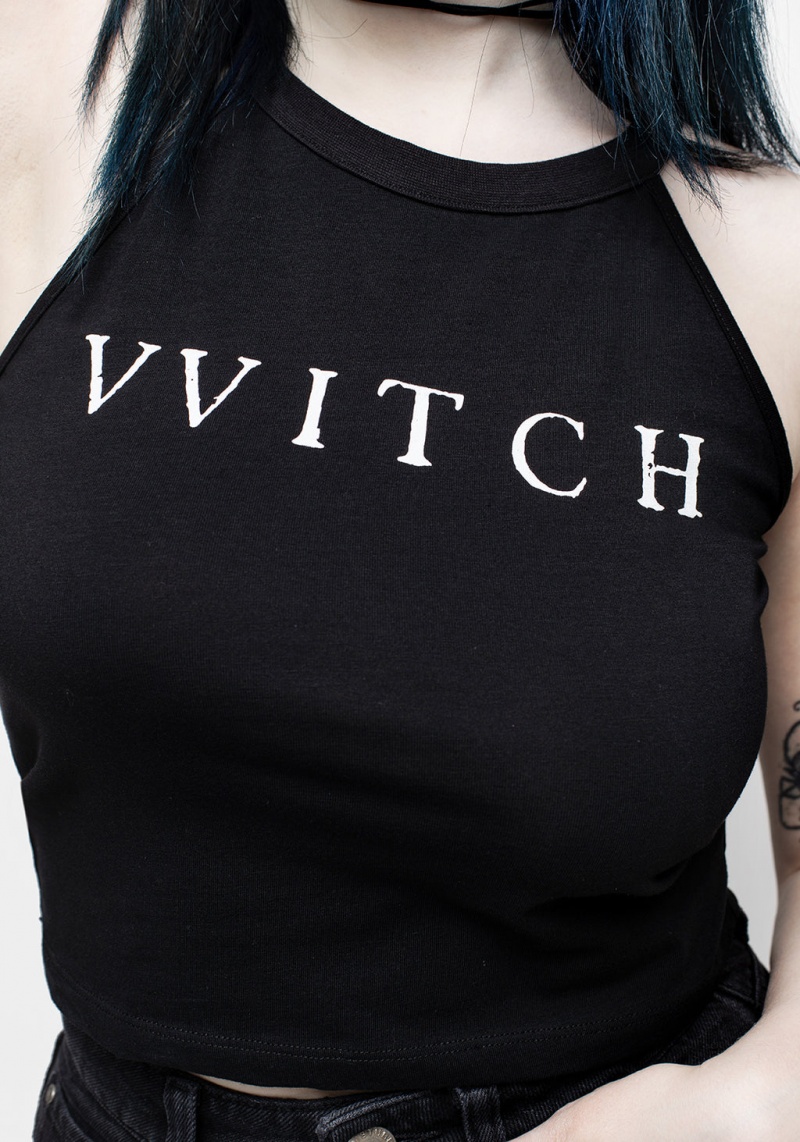 Disturbia Witch Racer Back Crop Vest | CI3564170