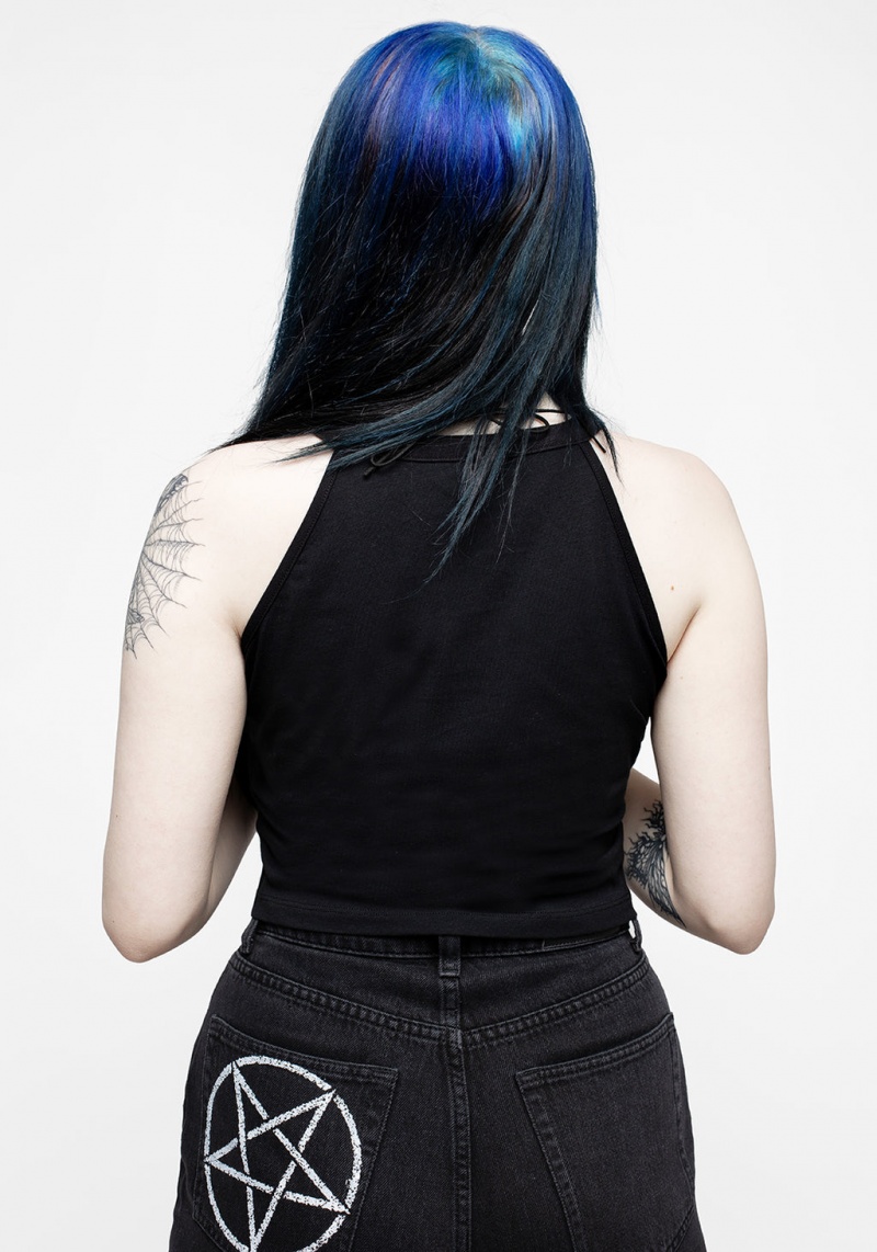 Disturbia Witch Racer Back Crop Vest | CI3564170