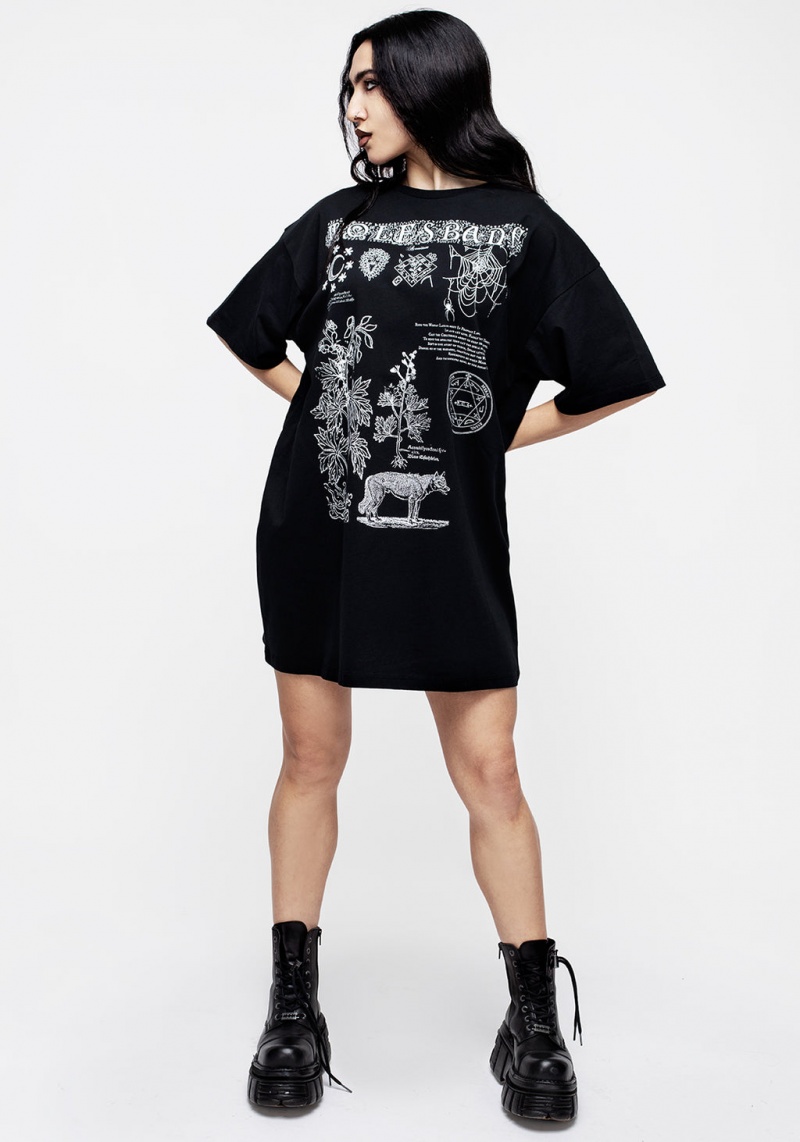 Disturbia Wolfsbane T-shirt Šaty | EH8106372