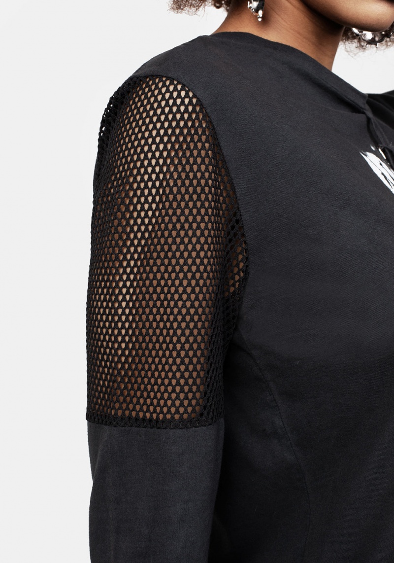 Disturbia Xowie Fishnet Tee | QB5860913